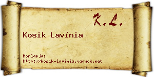 Kosik Lavínia névjegykártya